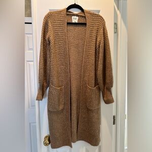 Women’s Abercrombie XS Taupe Long Knit Cardigan